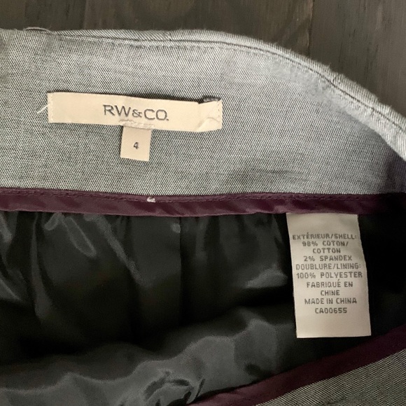 RW&Co Gray Fully Lined Skirt - Picture 5 of 5